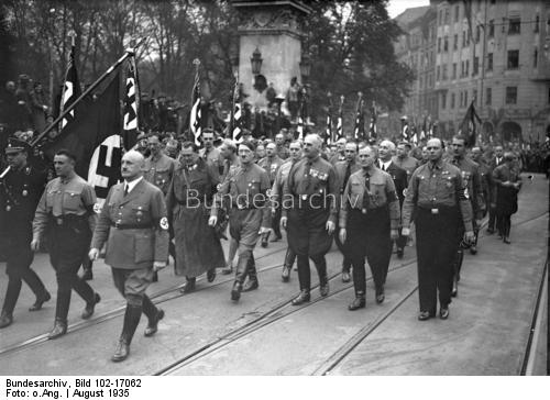 Commemorative march for the 10th anniversary of the putsch